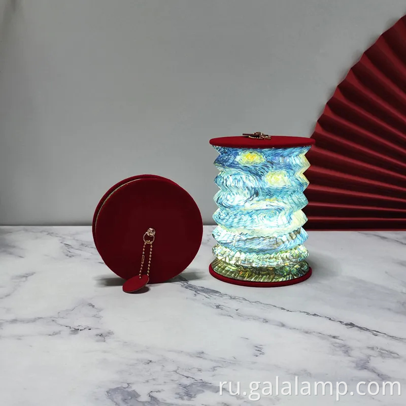 Элегантный портативный бумажный фонарь ночной свет для уютных мест